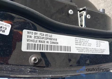 2023 Chrysler 300 300C из США, поврежденный, VIN 2C3CCAPJ3PH501418